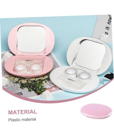 Lurrose Box Companion for Contact Lenses | Decorative Lens Case & Solution Holder | UK Shipping | 10.2x7.8cm Pink - Buy Online on GoSupps.com