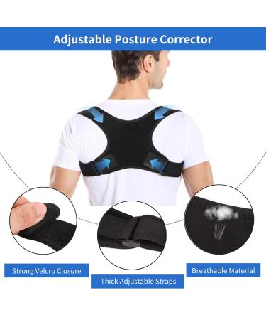 Posture Corrector for Men & Women | Adjustable Back Brace for Neck & Lower Back Pain Relief - Buy Online on GoSupps.com