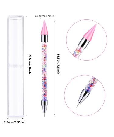 Double-Sided Nail Strass Picker Tool - Wax Pencil & Point Drilling Pin for Rhinestones & Diamond Painting - Multicolored with Storage Box - Buy Online on GoSupps.com