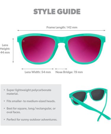 Knockaround Premiums Sport Polarized Running Sunglasses | Aquamarine/Fuchsia - Buy Online on GoSupps.com