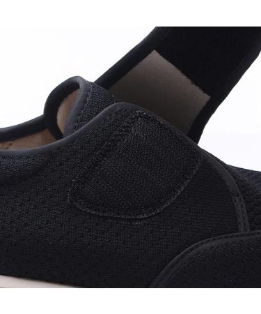Wygwlg Men's Diabetic Edema Shoes - Lightweight Adjustable Closure for Wide Width & Swollen Feet - Size 13.5 Black - Buy Online on GoSupps.com