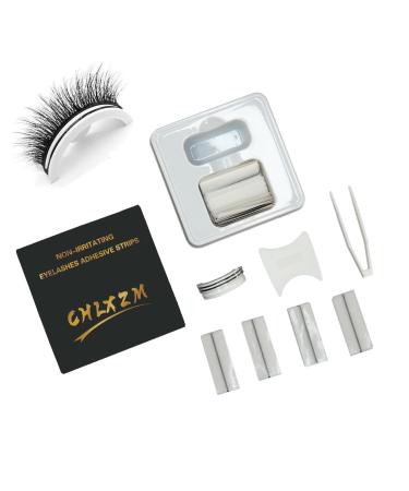 Self Adhesive Lash Strips for Fake Eyelashes Soft & Comfortable Waterproof No Glue Apply False Lashes 40 Pieces (Black)