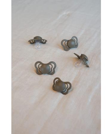 BIBS Couture Collection Pacifiers | BPA-Free Baby Soothers from Denmark | Set of 2 Vanilla/Dark Oak & Transparent | Size 0-6 Months - Buy Online on GoSupps.com