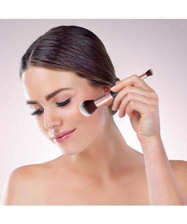 Fancylovesotio Dual-ended Foundation Brush Double Ended Kabuki Brush Concealer Brush Ideal for Liquid Powder Cream Blending Buffing Concealer RoseGold - Buy Online on GoSupps.com