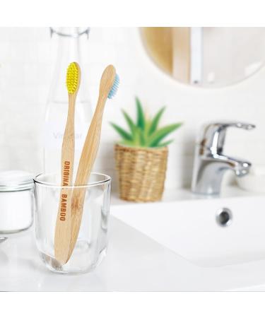 BPA Free Bamboo Charcoal Toothbrushes - Eco-Friendly 6 Pack | Biodegradable Soft Bristles for Dental Hygiene & Gum Care - Buy Online on GoSupps.com