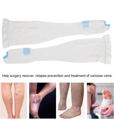 Omabetan Varicose Veins Stockings | Comfortable Odorless Compression Socks for Surgery Recovery | Long Tube Thrombus Socks (Pure White) - Size M - Buy Online on GoSupps.com