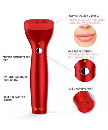 Automatic Lip Plumpers | Electric Lip Enhancer Device | USB Charging Lip Thickener | Fuller Lips in 3 Strengths - Buy Online on GoSupps.com