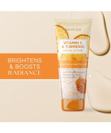 Vitamin C & Turmeric Face Scrub | Anti-Aging Exfoliating Scrub for Dark Spots & Blackheads - 6.76 Fl Oz / 200ML - Buy Online on GoSupps.com