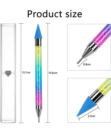 YINGJEE 2PCS Rhinestone Picker Pen Set - Dual-ended Nail Art Dotting & Wax Pencil for Manicure & Diamond Painting (Gradient) - Buy Online on GoSupps.com