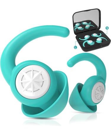 Buy Best Ear Plugs for Sleeping - Noise Cancelling Reusable Travel Case - Silicone Ear Plugs for Concert & Work - 2 Pairs Green - Buy Online on GoSupps.com