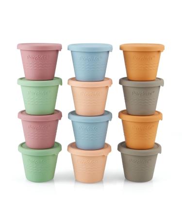 Pandaear 12 pieces of silicone baby porridge freezing container 4 oz baby food container for freezing complementary food storage cup with airtight lids. - Buy Online on GoSupps.com