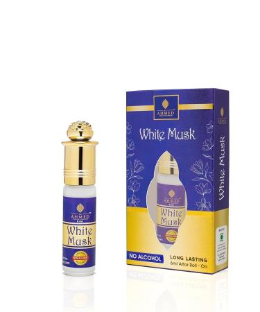 Luxury 100% White Musk 6-ML Unisex Attar Ittar Atar Non Alcoholic Long Lasting Natural Fragrance Musky Scent 0.20 Floz