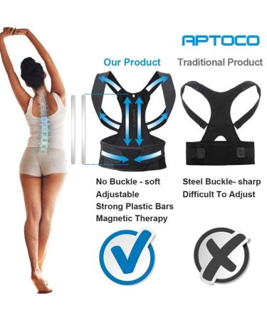 Back brace Posture Corrector Brace Shoulder Back Support Belt Braces & Supports Belt Shoulder Posture Unisex lofty ambition Black M - Buy Online on GoSupps.com
