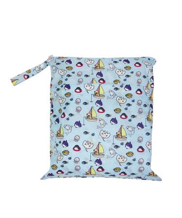 Egurs Wetbag Waterproof Reusable Diaper Bag Nappy Bag Marine Life L 30 * 36cm L 30*36cm Marine Life
