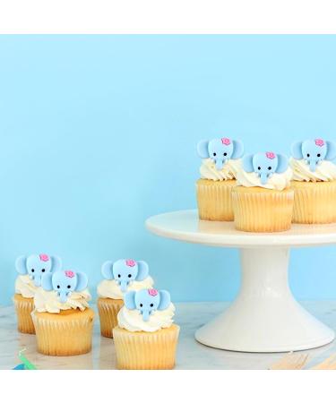 Ercadio 20 Pack Mini Elephant Cupcake Toppers Blue Elephant Cupcake Picks Miniature Elephants Cake Toppers for Mini Animals Fairy Garden Theme Baby Shower Party Supplies Blue - Buy Online on GoSupps.com