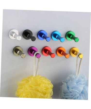 Parliky Heavy Duty Coat Hangers Hat Wall Hanger Matte Black Towel Holder Robe Hook Clothes Hook Round Sponge medium Red - Buy Online on GoSupps.com