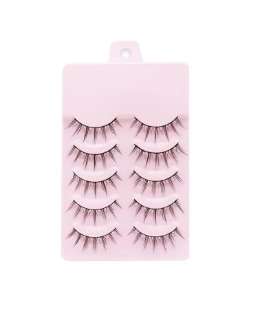 5Pairs Black DIY False Eyelashes Eyelash Extensions False Eyelashes Natural Stylish Exquisite Makeup Extensions Eye Lashes for Women's Make Up False Eyelashes and Adhesives False Lashes Personal Care