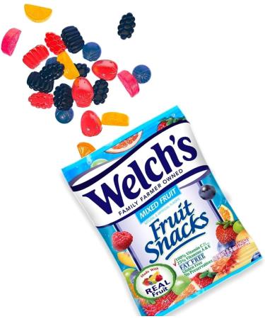 Welch's Fruit Snacks Mixed Real Fruit Pouches - Pack of 25g Pouches (40 x Packs) - Buy Online on GoSupps.com
