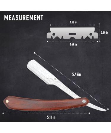 Professional Barber Straight Razor | 100 Single Edge Blades | Premium Stainless Steel Shaver for Men | Home & Salon Grooming (NO.131 - Buy Online on GoSupps.com