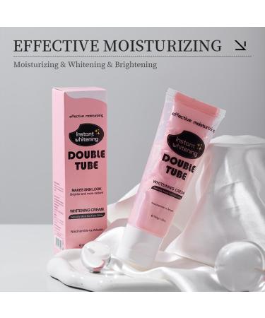 Cr me blanchissante double tube - 2 x 100 g - Hydratante - Pour une peau lisse et rayonnante - R duit les impuret s - Buy Online on GoSupps.com