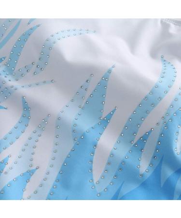 Sleeveless Shiny Diamond Gymnastics Leotard for Women | Blue Tank Leotard Dancewear for Adults - Small - Buy Online on GoSupps.com