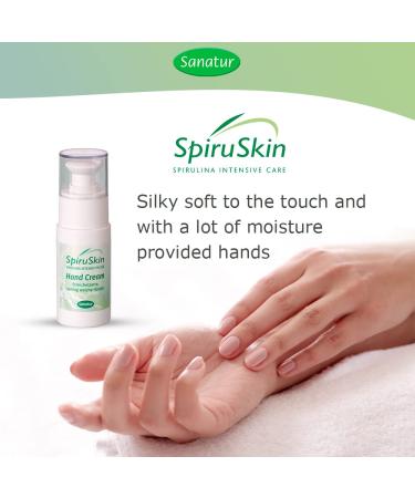 Sanatur SpiruSkin Hand Cream - 50ml Pump Bottle for All Skin Types | Nourishing Moisturizer - Buy Online on GoSupps.com