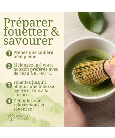 Th Matcha Japonais en Poudre - 90 g - 100% Naturel Finement Moulu - Pour Th & Matcha Latte - Sans Additifs - Qualit Premium Inspir e de la Tradition Japonaise - Th Vert par Special Leaves - Buy Online on GoSupps.com