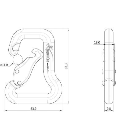 EagleFit Carabiner with Safety Lock - Secure Sling Trainer Attachment for Enhanced Workouts - Buy Online on GoSupps.com
