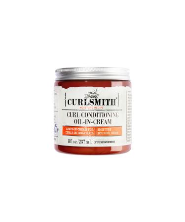 CURLSMITH - Curl Conditioning Oil in Cream - Vegan Leave in Conditioner for Curly and Coily Hair (8oz) 8 Fl Oz (Pack of 1)