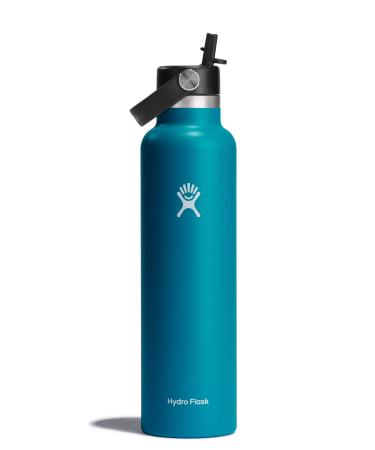 Hydro Flask 24 oz Standard Mouth Water Bottle with Flex Cap Flex Straw Laguna