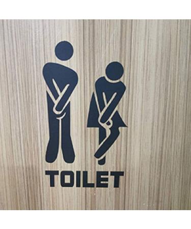New Toilet Sticker Bathroom Sign | Funny Door Decals for Washroom Decor - Buy Online on GoSupps.com