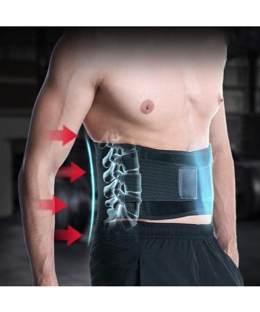 High Air Permeability Lumbar Support Belt | Breathable Waist Brace for Men & Women - Stabilizing Back Pad (LXL Black - Buy Online on GoSupps.com