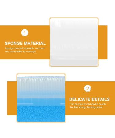 Healifty Bath Sponge 2pcs and Scrubbers - Body and Scalp Massage for Sensitive Skin - Train Mother, Kids, Father, and Newborns - Soft Bristles - Blue 8.5x4.5x2.8cm - Buy Online on GoSupps.com