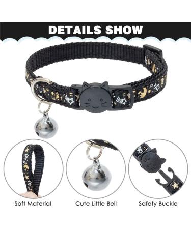 Star & Moon Glow in The Dark Cat Harness Set with Leash and Collar - Adjustable & Escape Proof for Outdoor Walking - Buy Online on GoSupps.com