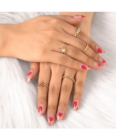 Shop Sethexy Pink Coffin Ballerina False Nails Glossy 24pcs Acrylic Nail Tips with Glue for Women & Girls - Buy Online on GoSupps.com