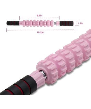 Buy Bendable Anti-Cellulite Massage Roller - Multifunctional Muscle Fascia Rod for Pain Relief & Lymphatic Drainage - Perfect for Legs Back Shoulders & Neck - Pink - Buy Online on GoSupps.com