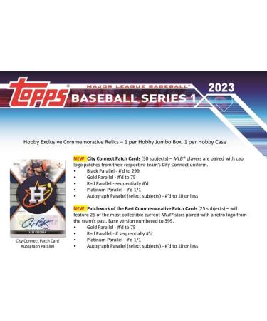 2023 Topps Series 1 Baseball Jumbo Box - 10 Packs/46 Cards - 1 Auto - 2 Silver Packs - Buy Online on GoSupps.com