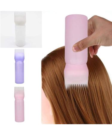 1PC Root Comb Applicator Bottle Hair Coloring Dye And Scalp TreaMalet Essential Salon Hair Cleansing Bottle 4 Ounce With Graduated Scale(Pink) - Buy Online on GoSupps.com