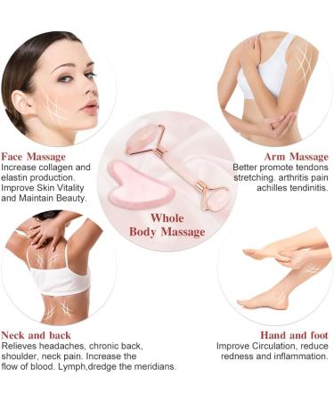 Natural Jade Scraping Set Facial Lifting Device Facial Gouache Massager Scraping Scraper Wrinkle Removing Beauty Instrument (Color : Pink Without Box) - Buy Online on GoSupps.com