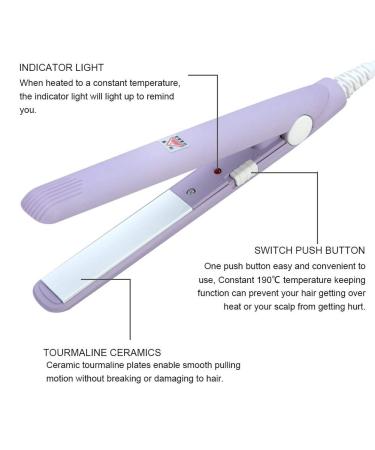 2 in 1 Hair Straightener and Curler - Mini Ceramic Tourmaline Ionic Flat Iron for Perfect Straightening & Curling - Buy Online on GoSupps.com