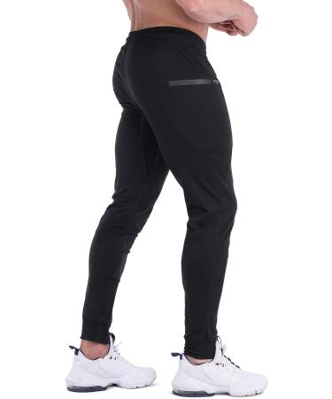 MAIKANONG Men's Slim Fit Tapered Sweatpants - Black, Medium | Gym & Running Apparel - Buy Online on GoSupps.com