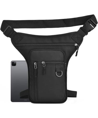 Buy Multi-Purpose Black Leg Bag Pocket for Men & Women | Drop Leg Belt Pockets for Outdoor & Motorcycle Trips - Buy Online on GoSupps.com