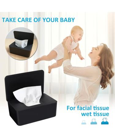 Buy Black Wet Wipes Box - Plastic Baby Wipes Holder & Tissue Storage Case for Home & Office | International Shipping - Buy Online on GoSupps.com