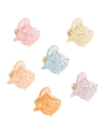 Mini hair clips plastic hair clips 24 pieces small clamping clamps claw clips for girls women toddlers (multicolored)
