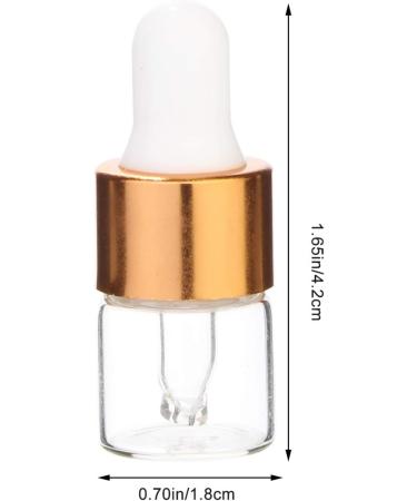 Frcolor Mini Glass Pipette Bottles - 1ml Essential Oil Drip Bottles 100 Pack Portable Refillable Cosmetic Containers - Buy Online on GoSupps.com