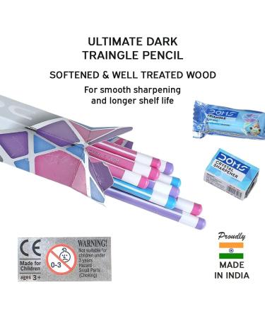 Doms Ultimate Dark Triangle Pencil Pack - Perfect for Artists & Students | Buy Now with Gsm Listing | Fast International Shipping - Buy Online on GoSupps.com