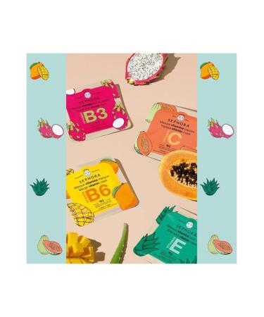 Buy SEPHORA COLLECTION Vitamin Face Masks Mango + Vitamin B6 Hydrating & Revitalizing (Pack of 2) | International Shipping Available - Buy Online on GoSupps.com