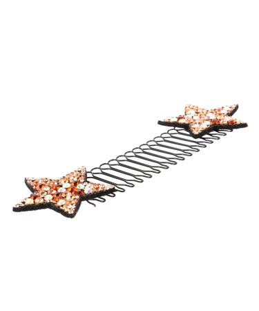 WOFASHPURET Invisible Hairpin Hair Pin Comb Star Hair Clip Star Clips Hair Clips for Women Hair Accessories for Girls Hair Finishing Fixer Comb Tiara Bangs Holder Miss Resin 13.50X4.00X0.50CM Yellow