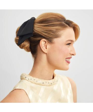 Kitsch Recycled Fabric Bow Hair Clips for Women Oversized Hair Bow Clip Coquette Bows for Hair Cute Ribbon Bow Clip Elegant Clip Bows for Girls Big Bows for Classic Elegant Style 1pc Black - Buy Online on GoSupps.com