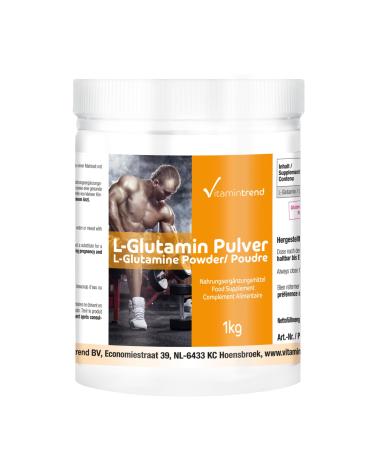 Pure L-glutamine powder!6-month supply!1 kg without additives proteinogenic amino acid - high -dose - vegan - bioavailable supplements from Germany |Vitamin trend